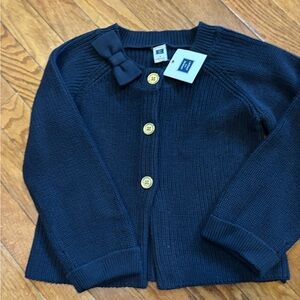 Janie and Jack girls Brand new, with Tags button cardigan navy blue size 6